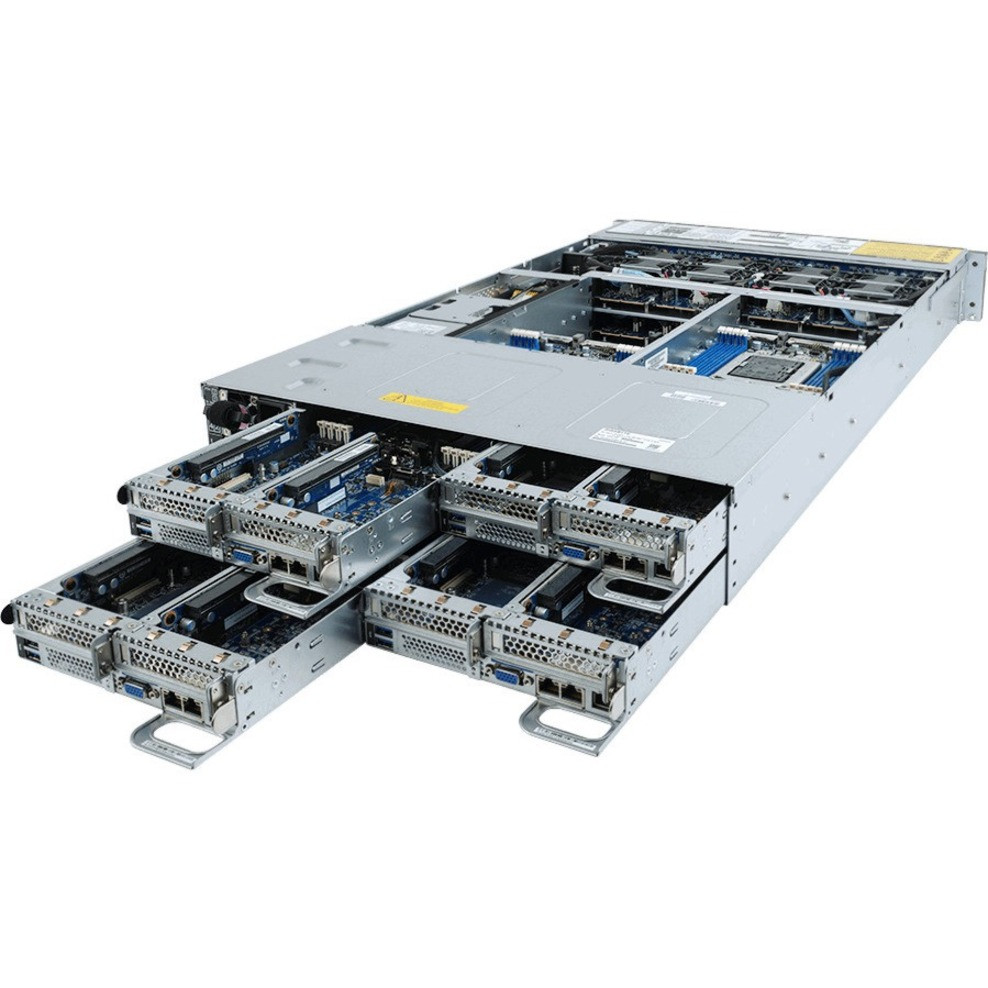 Gigabyte H262-Z63 Barebone System - 2U Rack-mountable - Socket SP3 - 2 x Processor Support - H262-Z63