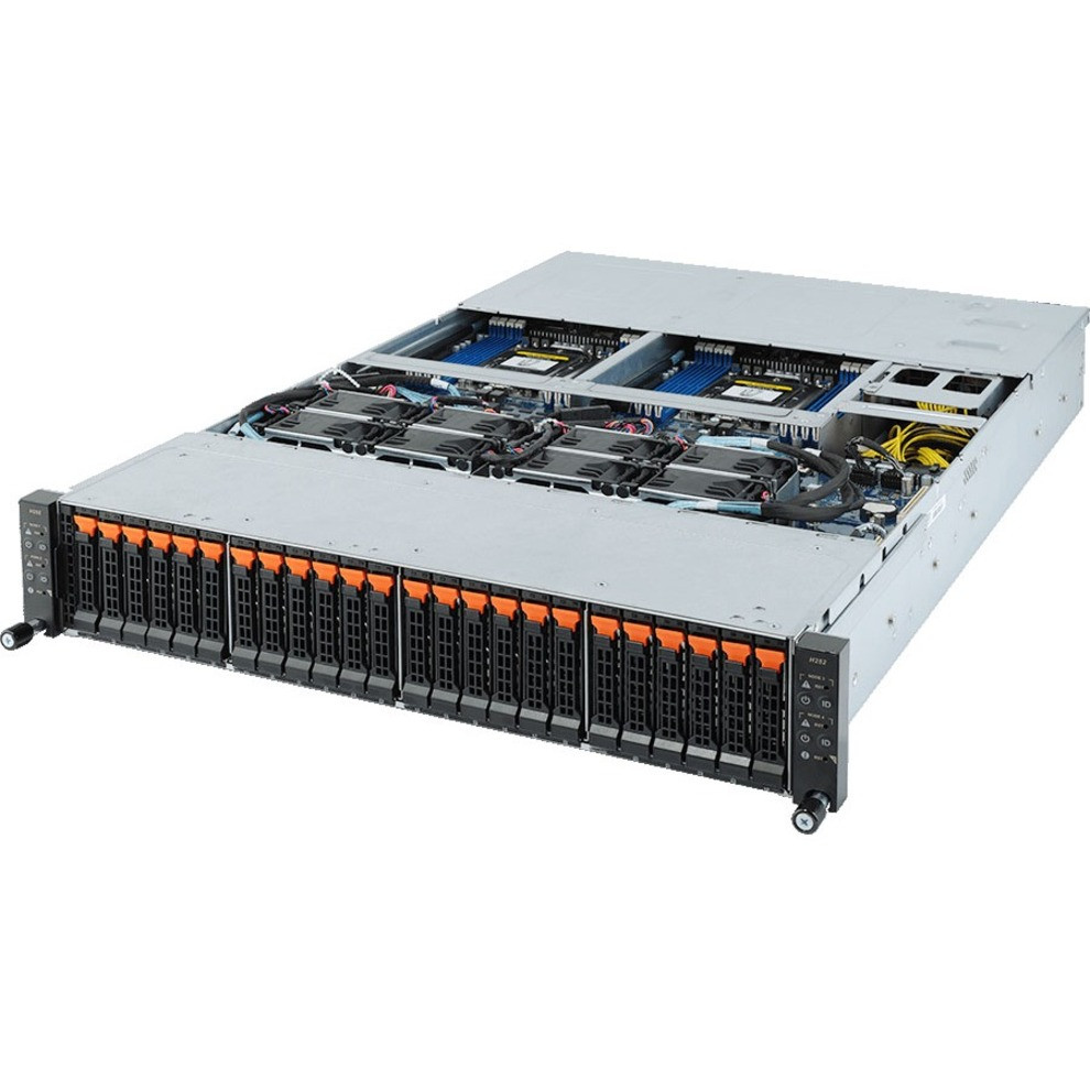 Gigabyte H252-Z10 Barebone System - 2U Rack-mountable - Socket SP3 - 1 x Processor Support - AMD Chip - 128 GB DDR4 SDRAM DDR4-3200/PC4-25600 Maximum RAM Support - 8 Total Memory Slots - ASPEED AST2500 Graphic(s) - H252-Z10