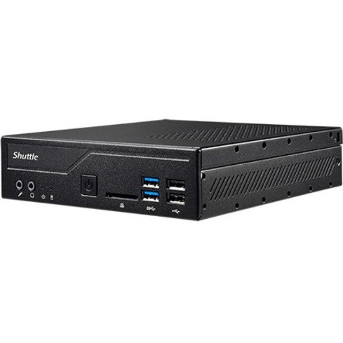 Shuttle  XPC slim DH410S Barebone System - Slim PC - Socket LGA-1200 - 1 x Processor Support - Intel H410 Chip - 64 GB DDR4 SDRAM DDR4-2933/PC4-23466 Maximum RAM Support - 2 Total Memory Slots - Serial ATA/600 Controller