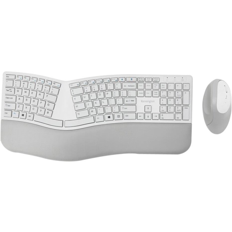 Kensington Pro Fit Ergo Wireless Keyboard and Mouse-Gray - K75407US