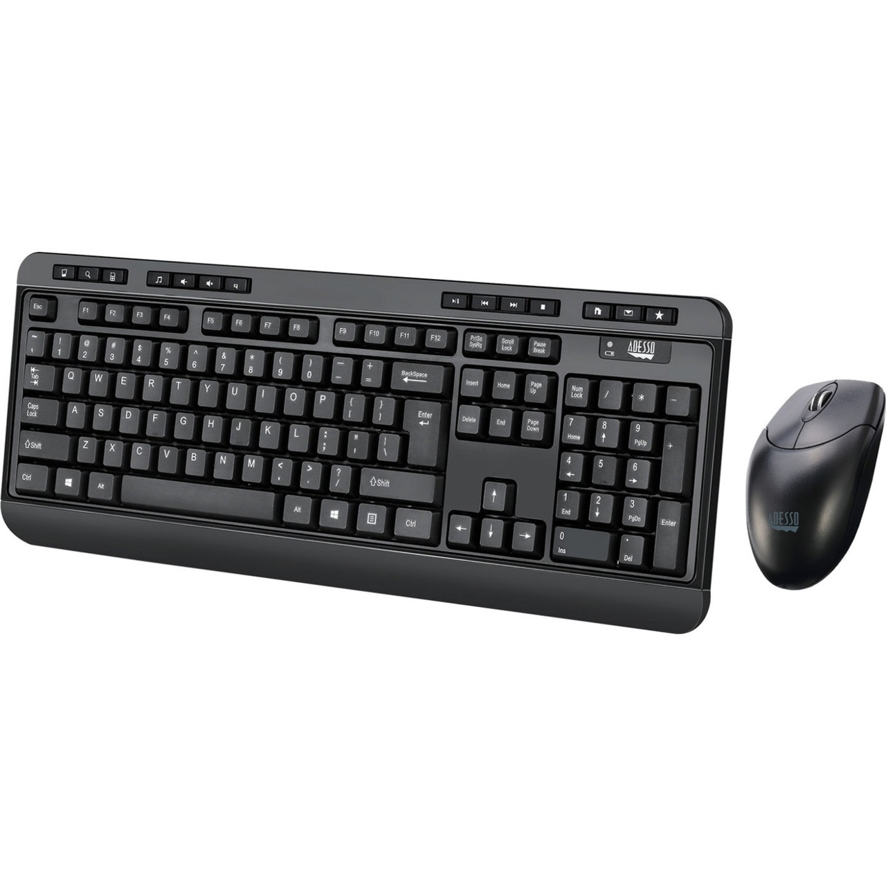 Adesso Antimicrobial Wireless Desktop Keyboard and Mouse - WKB-1320CB