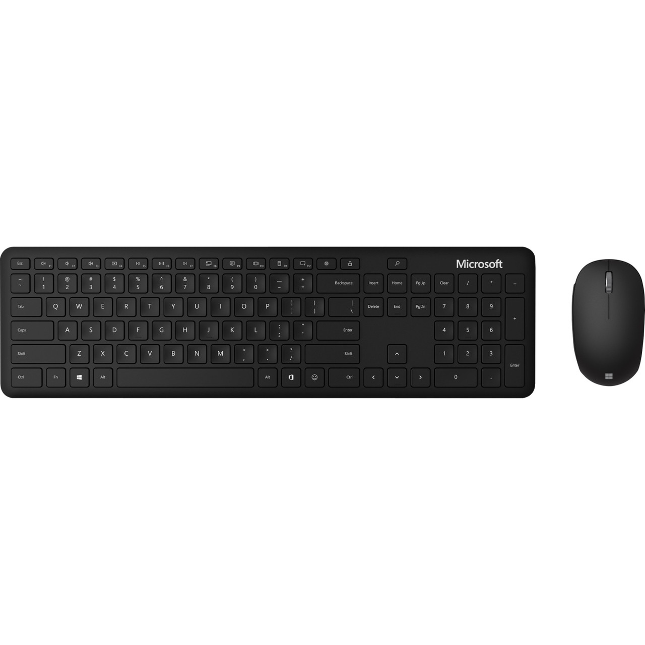 Microsoft Keyboard & Mouse - Wireless Bluetooth 5.0 2.40 GHz Keyboard - English - Black - Wireless Bluetooth Mouse - BlueTrack - 4 Button - QHG-00001