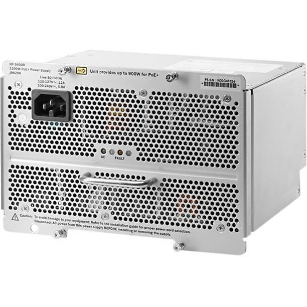 HPE 5400R 1100W PoE+ zl2 Power Supply - Refurbished - 1100 W - 120 V AC, 230 V DC - J9829AR