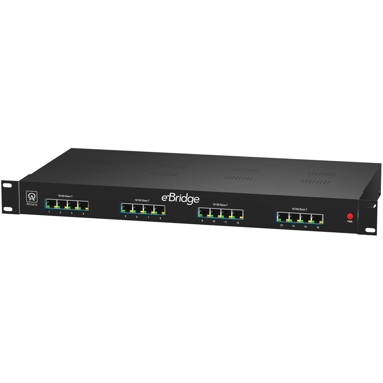 Altronix EBRIDGE16CR Video Extender Receiver - 16 Input Device - 4921.26 ft Range - 16 x Network (RJ-45) - Twisted Pair, Coaxial - EBRIDGE16CR