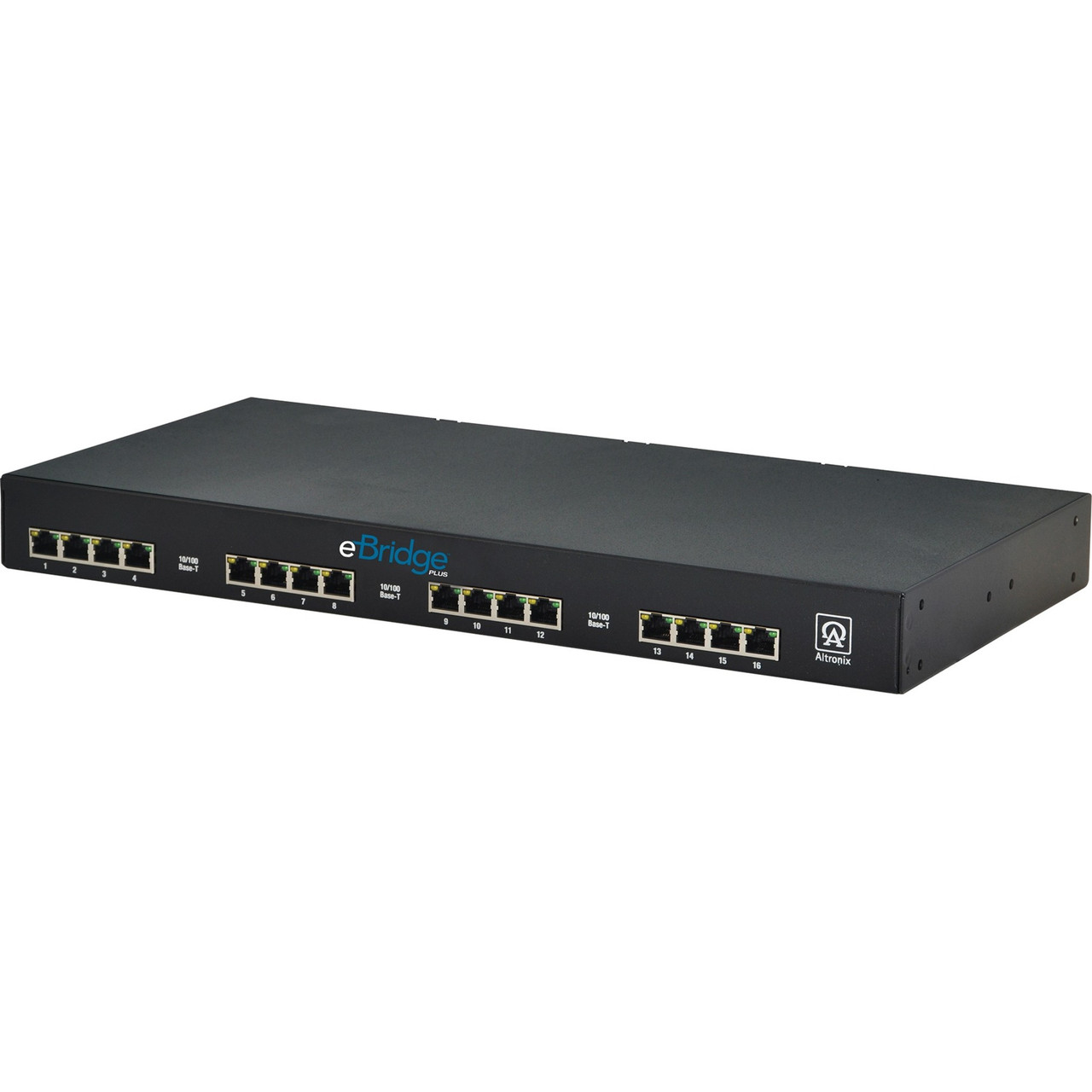 Altronix eBridge EBRIDGE1600PCRM Video Extender Receiver - 16 Input Device - 984.25 ft Range - 16 x Network (RJ-45) - Twisted Pair, Coaxial - Rack-mountable - EBRIDGE1600PCRM