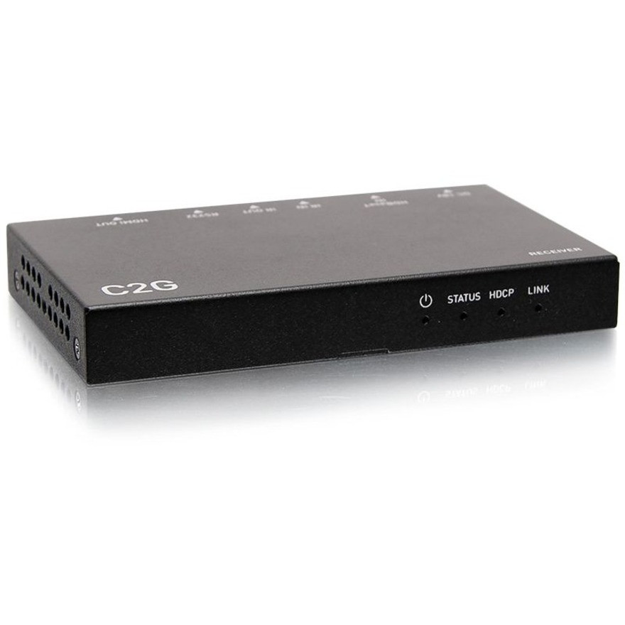 C2G HDMI Ultra-Slim HDBaseT + RS232 And IR over Cat Extender Box Receiver - 4k 60hz - 1 Output Device - 230 ft Range - 1 x Network (RJ-45) - 1 x HDMI Out - 4K UHD - Twisted Pair - Category 7 - C2G30015