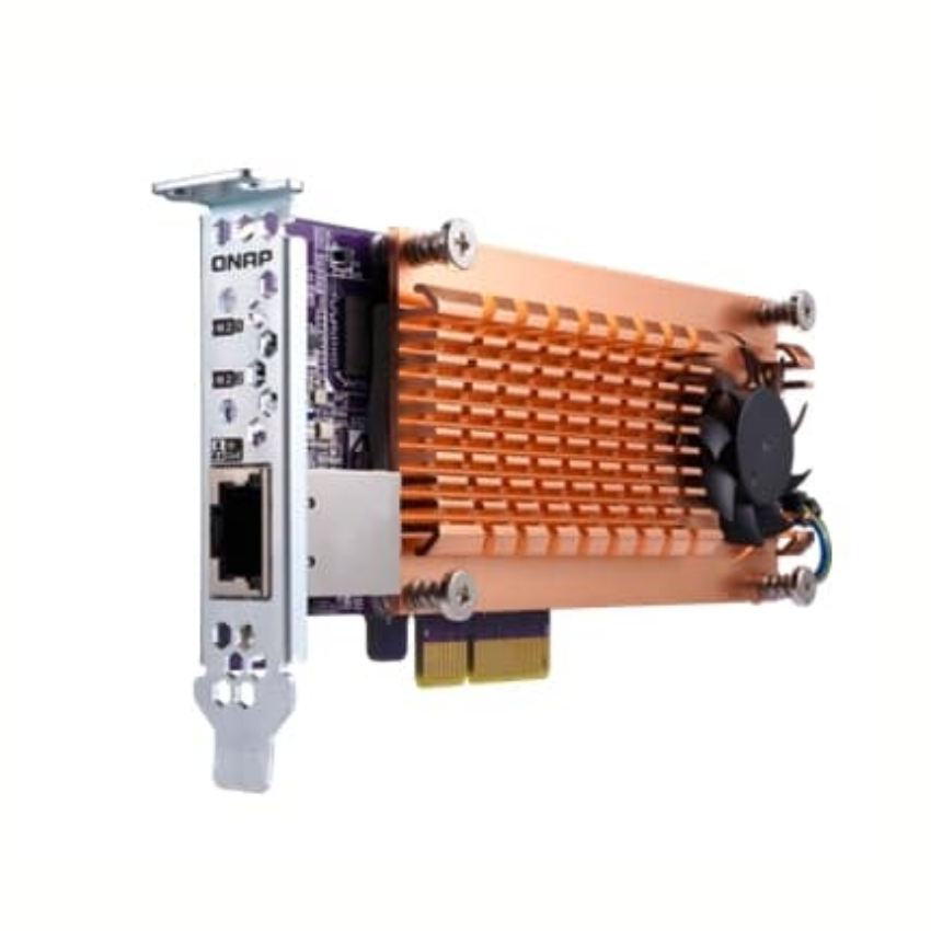 Qnap QM2 Series 2 X Pcie 2280 M2 SSD Slots Pcie 10GBE NBASE-T PORT - QM2-2P410G2T