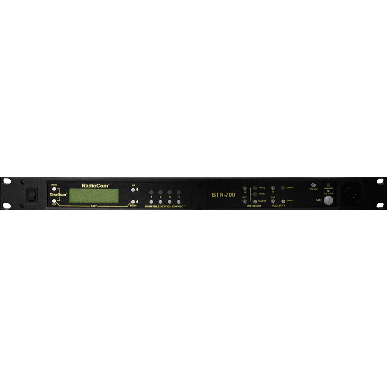 RTS Single-Channel UHF Synthesized Wireless Intercom Base Station - Cable - Rack-mountable, Desktop - BTR-700-A2R