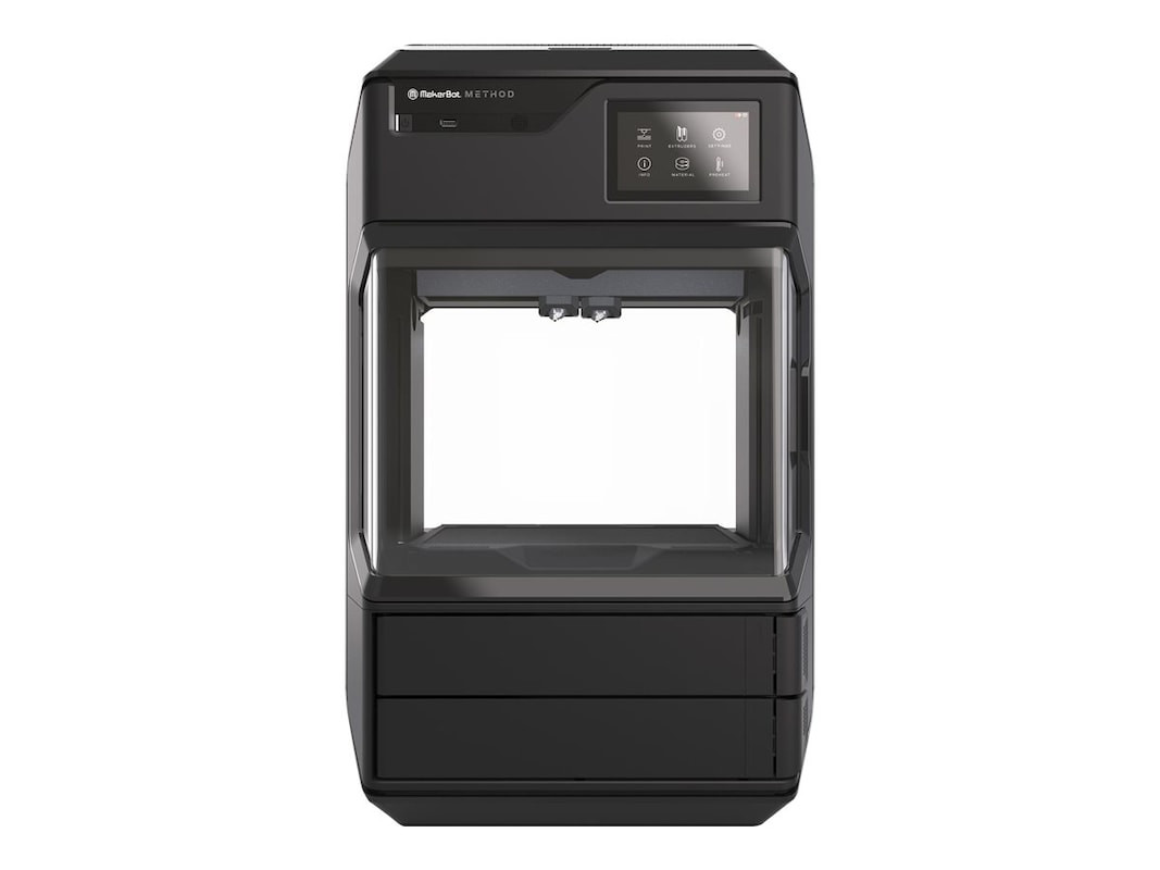 MakerBot 3D Printer - Fused Deposition Modeling - Double Jet - 15.7 mil Layer - 68.9 mil Filament - Polylactic Acid (PLA), Polyvinyl Alcohol (PVA), Polyethylene Terephthalate (PET) Supported - Network (RJ-45) - Wireless LAN - 900-0001A