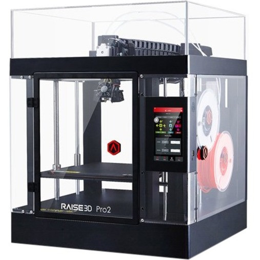 Raise3d Pro2 3D Printer - 12" x 12" x 11.80" Build Size - Fused Filament Fabrication - Double Jet - 0.4 mil Layer - 68.9 mil Filament - Acrylonitrile Butadiene Styrene (ABS), High Impact PolyStyrene (HIPS) - 1.01.016.001