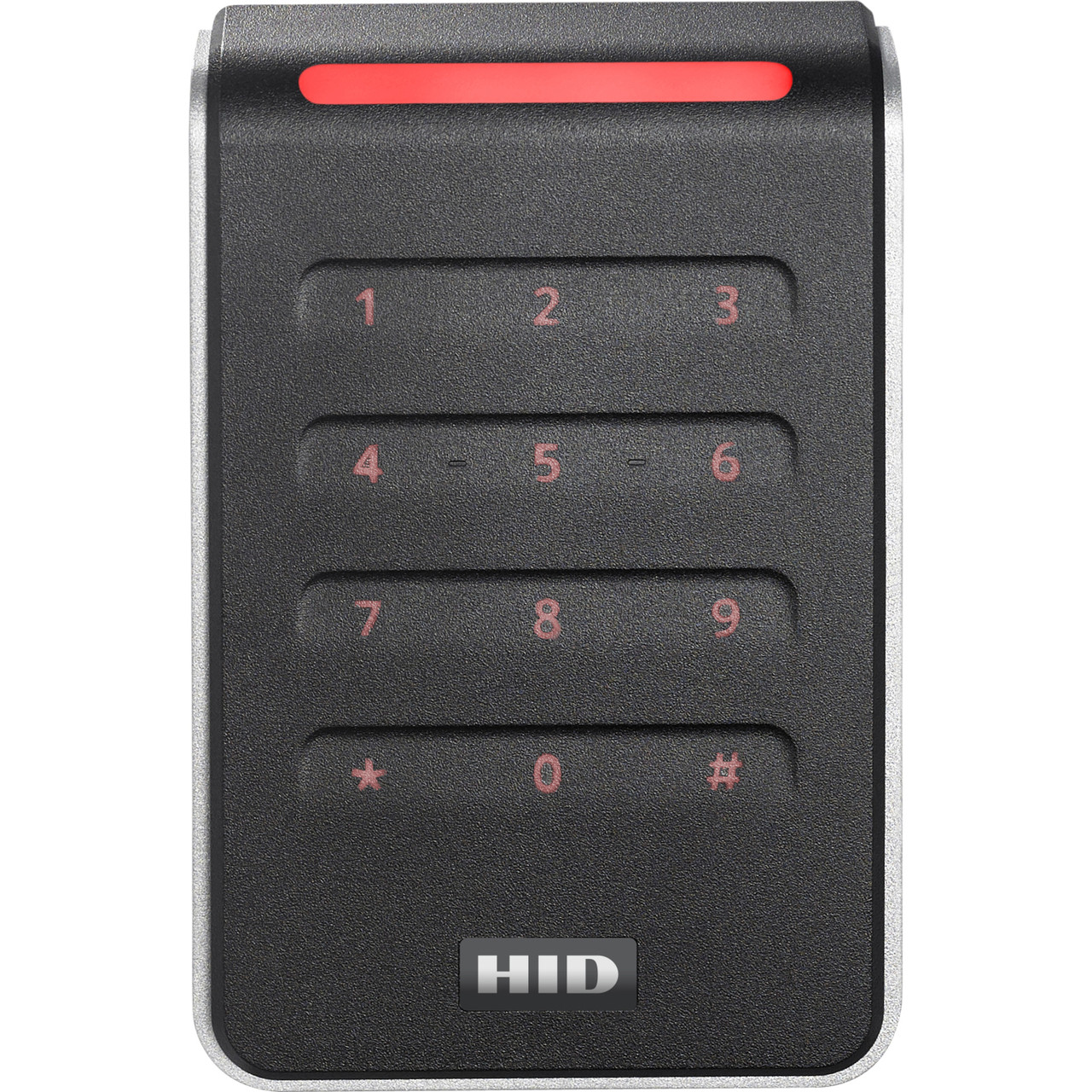 HID Signo 40k Card Reader/Keypad Access Device - Black, Silver Door, Indoor, Outdoor - Key Code, Proximity - 3.94" Operating Range - Bluetooth - Serial - Wiegand - 12 V DC - Gang Box Mount, Wall Mountable - 40KNKS-01-000000