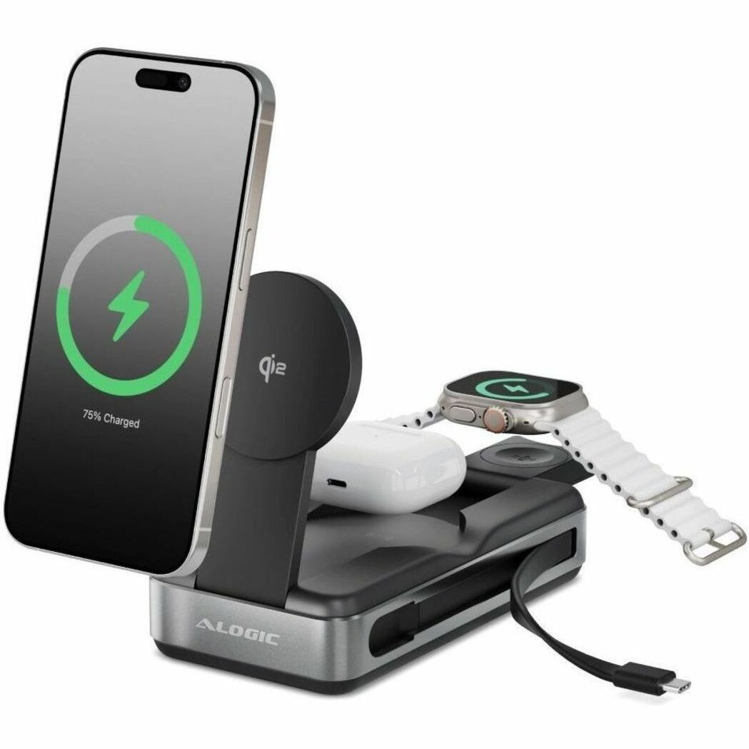 Alogic Roam 21000 mAh Power Bank - For Notebook, Smartwatch, iPhone, AirPods Pro, iPad, MacBook Air - R20KWCPB100W