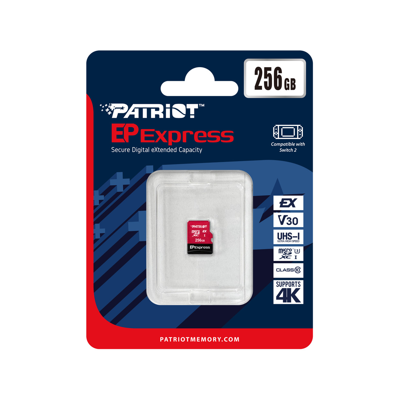Patriot EP Series 256GB MICRO SDXC Express (w/o Adaptor) - PEF256GEPEXMCX