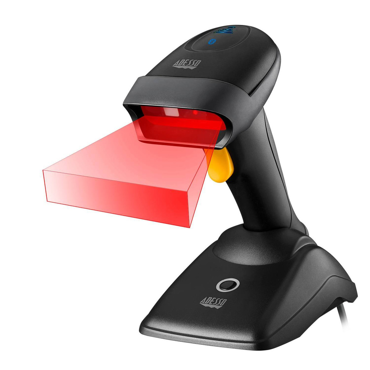 Adesso Bluetooth And 2.4Ghz Wireless Spill Resistant Antimicrobial 2D Barcode Scanner With Charging Cradle - NUSCAN2500 Adesso Bluetooth And 2.4Ghz Wireless Spill Resistant Antimicrobial 2D Barcode Scanner With Charging Cradle - NUSCAN2500