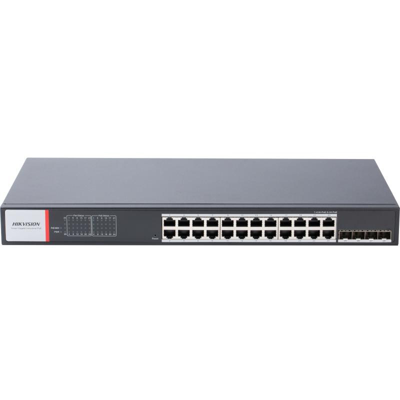 Hikvision 24 Port Gigabit Smart Managed Industrial POE Switch - DS-3T1528HP-SI-24P4F
