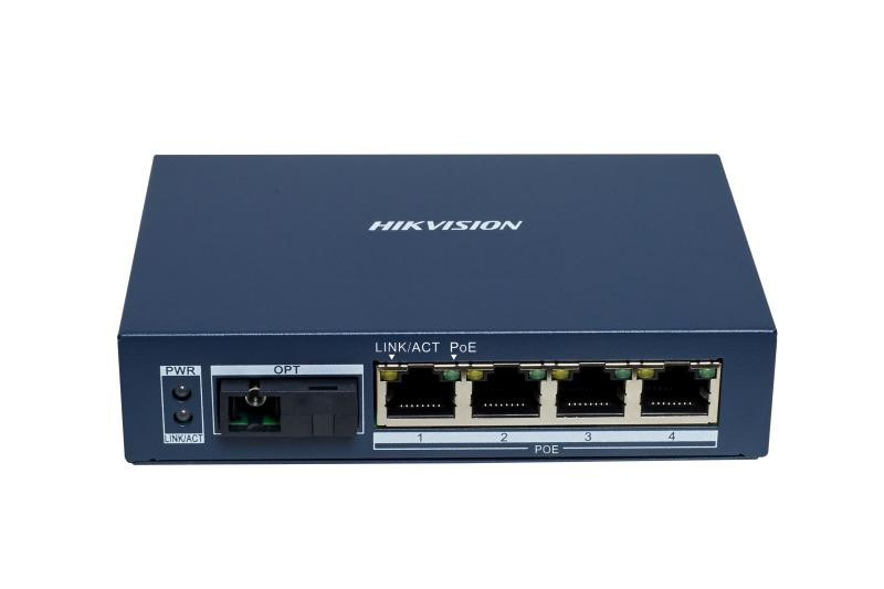 Hikvision 20KM Gigabit PoE Fiber Transceiver - DS-3D504TP-A