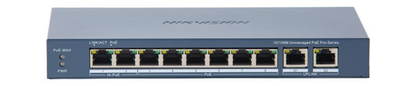 Hikvision 8 Port Fast Ethernet Unmanaged POE Switch - DS-3E0310HP-E(C)