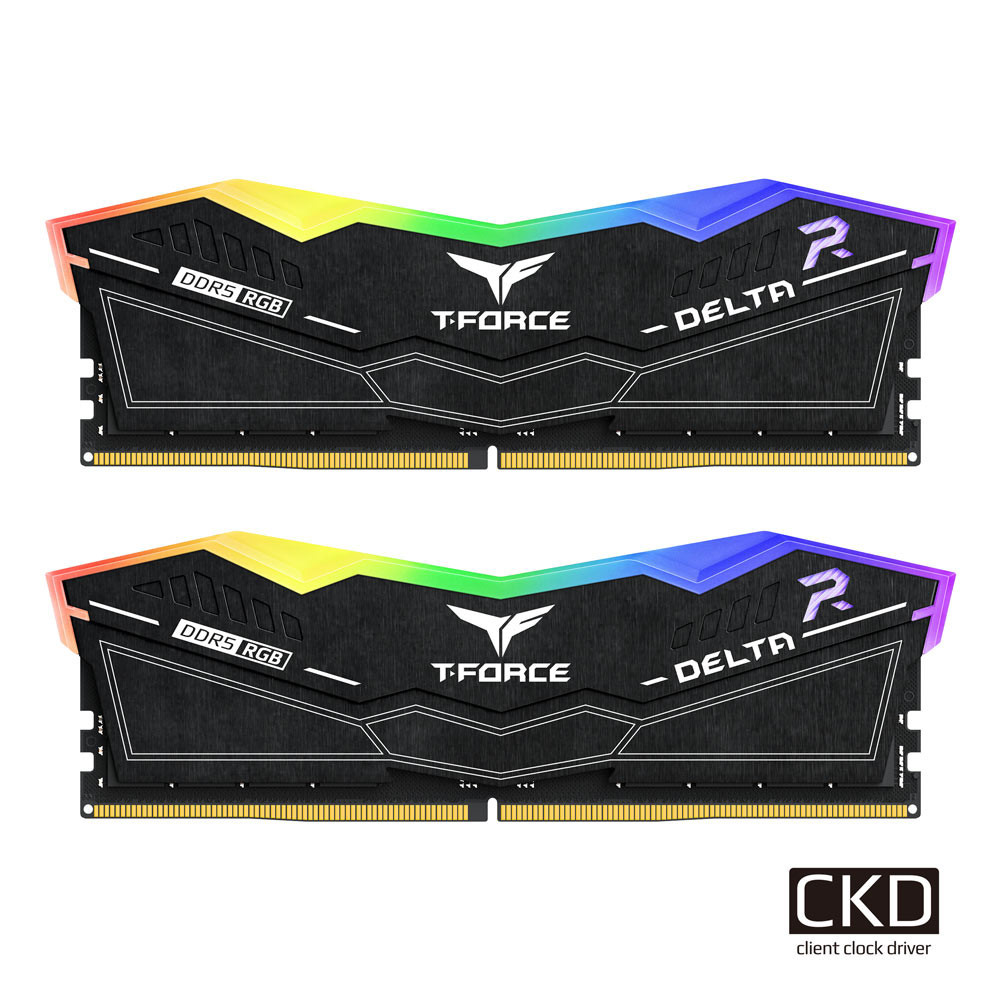 Teamgroup DELTA RGB CKD DDR5 DESKTOP MEMORY Black 48GB(2x24GB) 8400MHz CL42 67200 MB/s - FF3D548G8400HC42BDC-CU01
