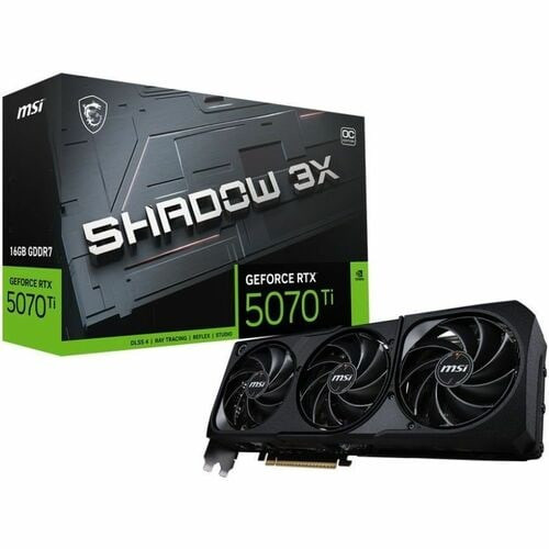MSI Geforce Rtx 5070 Ti 16g Shadow 3x Oc/hdmi 1/dp 3/atx/triple Fan/oc/16g G7 - G507T-16S3C