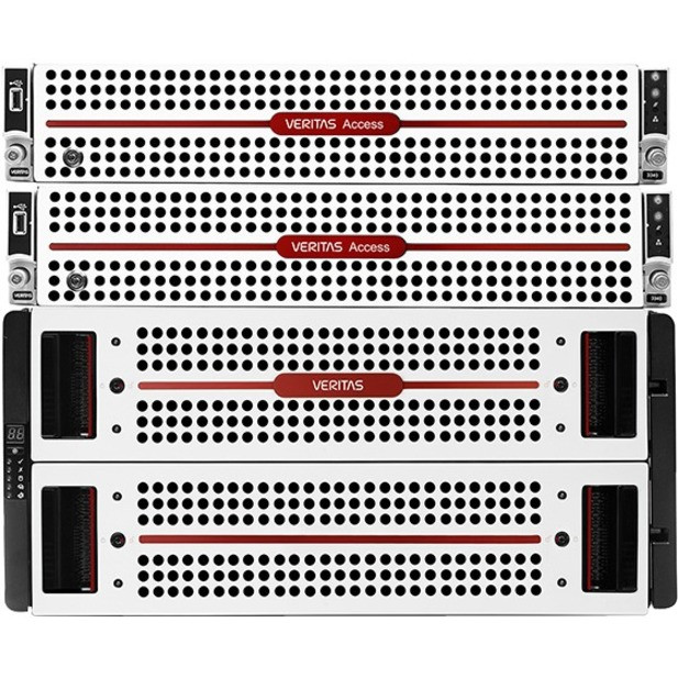 Veritas Access 3340 NAS Storage System - 2 Nodes - 2 x Intel Xeon 1.80 GHz - 2800 TB Supported HDD Capacity - 246 x HDD Installed - 2460 TB Installed HDD Capacity - 192 GB RAM - 12Gb/s SAS Controller - RAID Supported - 20951-M4219