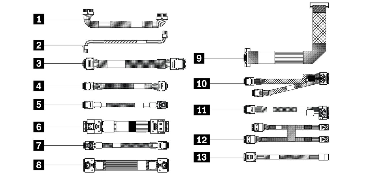 Lenovo  Sr630 V2 4X3.5 Sas/Sata Bp Cable Kit V2 - 4X97A59980