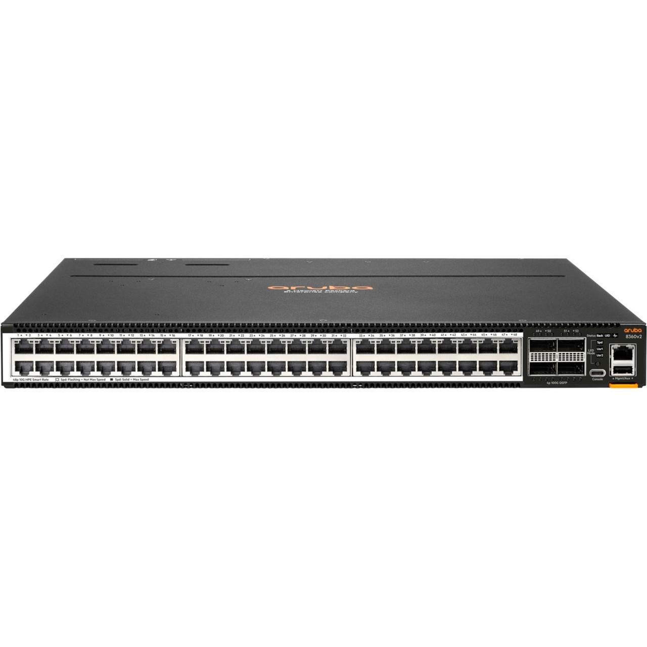HPE CX 8360-48XT4CV2 Ethernet Switch - 48 Ports - Manageable - 10 Gigabit Ethernet, 100 Gigabit Ethernet - 10Base-T, 100Base-X - 3 Layer Supported - Modular - 500 W Power Consumption - Optical Fiber, Twisted Pair - 1U -Rack-mountable - R9G12A#ABA