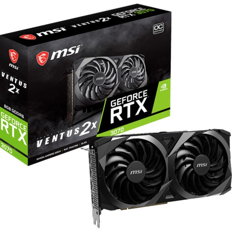 MSI Nvidia Geforce Rtx 3070 Graphic Card - 8 Gb Gddr6 - 1.76 Ghz Core - 256 Bit Bus Width - Pci Express 4.0 - Displayport - Hdmi - G3070V2Xcl