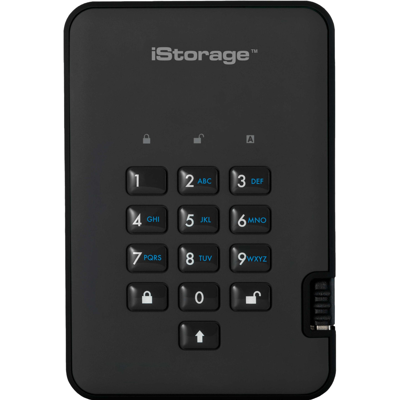 iStorage diskAshur2 2 TB Solid State Drive - External - Black - TAA Compliant - IS-DA2-256-SSD-2000-B