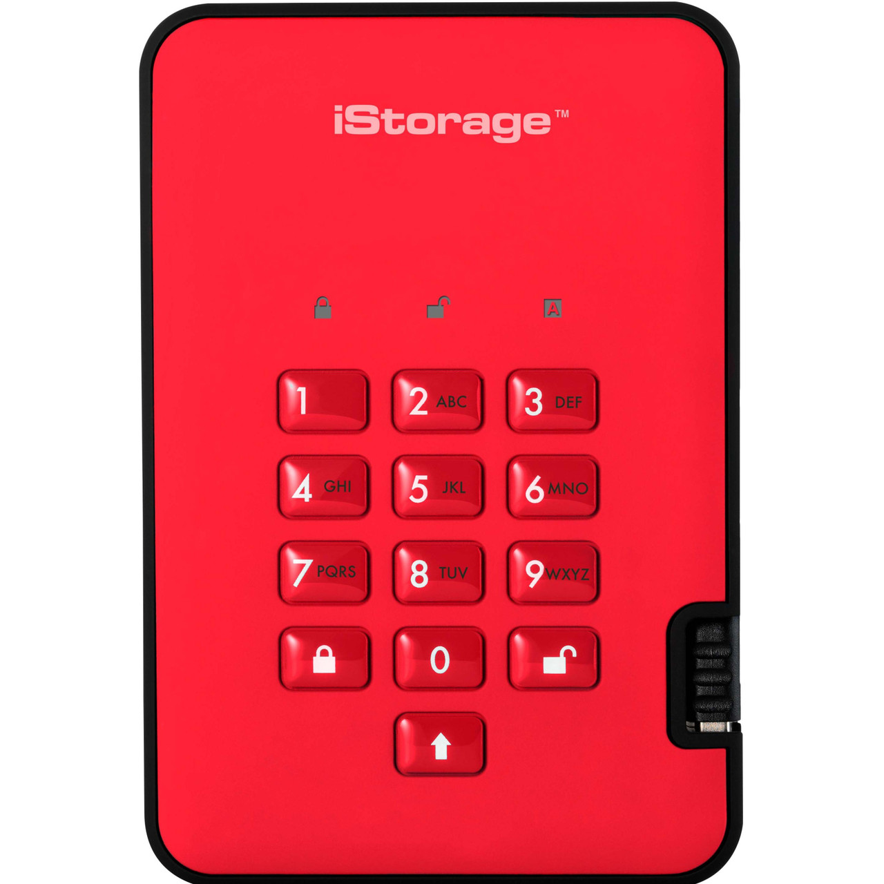 iStorage diskAshur2 512 GB Portable Rugged Solid State Drive - 2.5" External - Fiery Red - TAA Compliant - IS-DA2-256-SSD-512-R