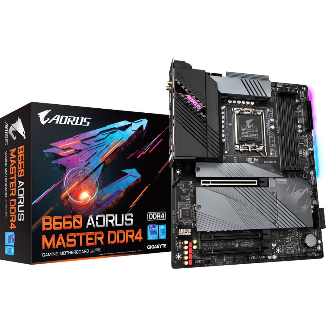 Aorus Ultra Durable B660 AORUS MASTER DDR4 Gaming Desktop Motherboard - Intel B660 Chipset - Socket LGA-1700 - Intel Optane Memory Ready - ATX - B660 AORUS MASTER DDR4