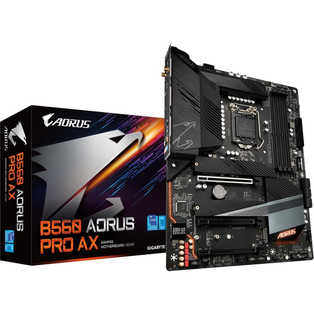 Aorus Ultra Durable B560 AORUS PRO AX Desktop Motherboard - Intel B560 Chipset - Socket LGA-1200 - Intel Optane Memory Ready - ATX - B560 AORUS PRO AX