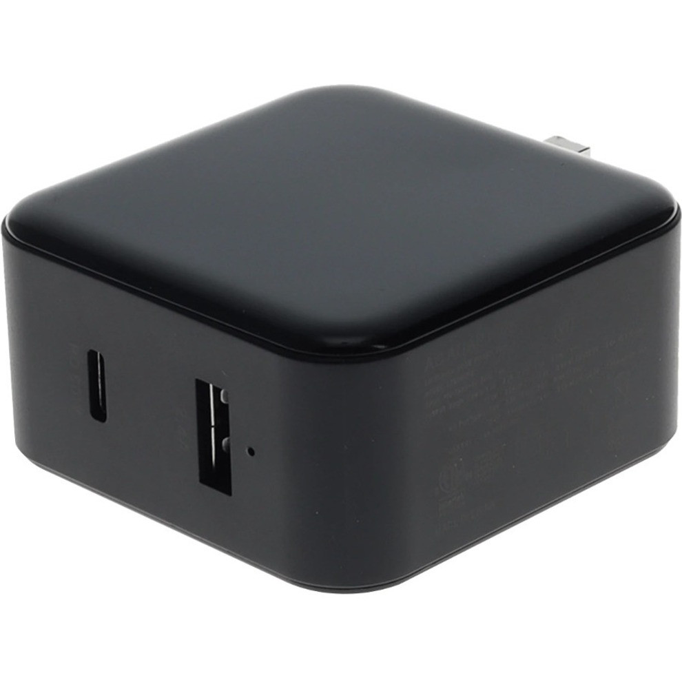 AddOn AC Adapter. - 1 Pack. - 60 W. - 120 V AC, 230 V AC Input. - 15 V DC/3 A, 20 V DC, 5 V DC Output. - Black. - USAC2USB60WB