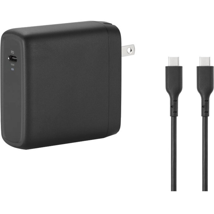 Kensington 100W USB-C GaN Power Adapter - 1 Pack - 100 W - Black - K33821NA
