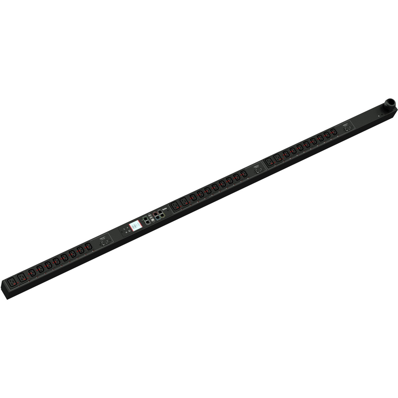 Raritan PX3-4664-E2 30-Outlets PDU - Monitored - NEMA L21-30P (4P5W) - 24 x IEC 60320 C13, 6 x IEC 60320 C19 - 230 V AC - Network (RJ-45) - 0U - Vertical - Rack-mountable - PX3-4664-E2