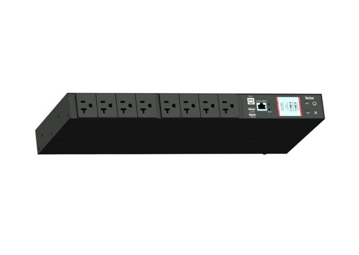Raritan PX 8-Outlet PDU - NEMA L5-30P (2P3W) - 8 x NEMA 5-20R - 120 V AC - 2900 W - Network (RJ-45) - 1U - Horizontal - Rack-mountable PX3-5167R