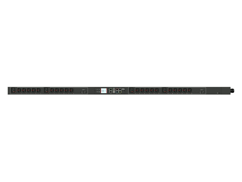 Raritan PX3-4497V-E2 24-Outlet PDU - Monitored - NEMA L6-30P (2P3W) - 4 x IEC 60320 C19, 20 x IEC 60320 C13 - 230 V AC - Network (RJ-45) - 0U - Vertical - Rack-mountable PX3-4497V-E2