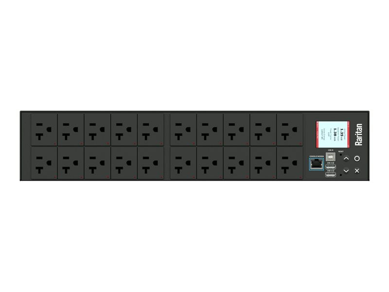 Raritan PX3-4407R 20 Outlet PDU - NEMA 20P - 20 x NEMA 5-20R - 120 V AC - 2U - Rack-mountable - PX3-4407R Raritan PX3-4407R 20 Outlet PDU - NEMA 20P - 20 x NEMA 5-20R - 120 V AC - 2U - Rack-mountable - PX3-4407R