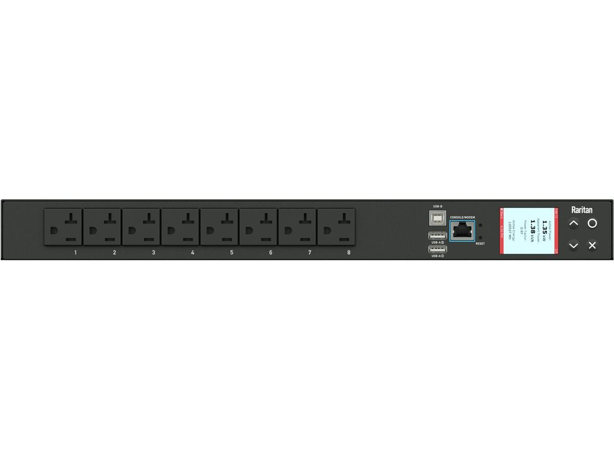 Raritan PX3 8-Outlets PDU - 8 - 1U - Rack-mountable PX3-1146R