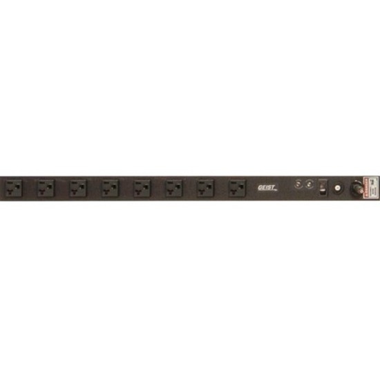 Vertiv Geist VSSK084-102S20 8-Outlets PDU - Basic - NEMA 5-20P - 8 x NEMA 5-20R - 120 V AC - 0U - Vertical - Rack-mountable - 28072