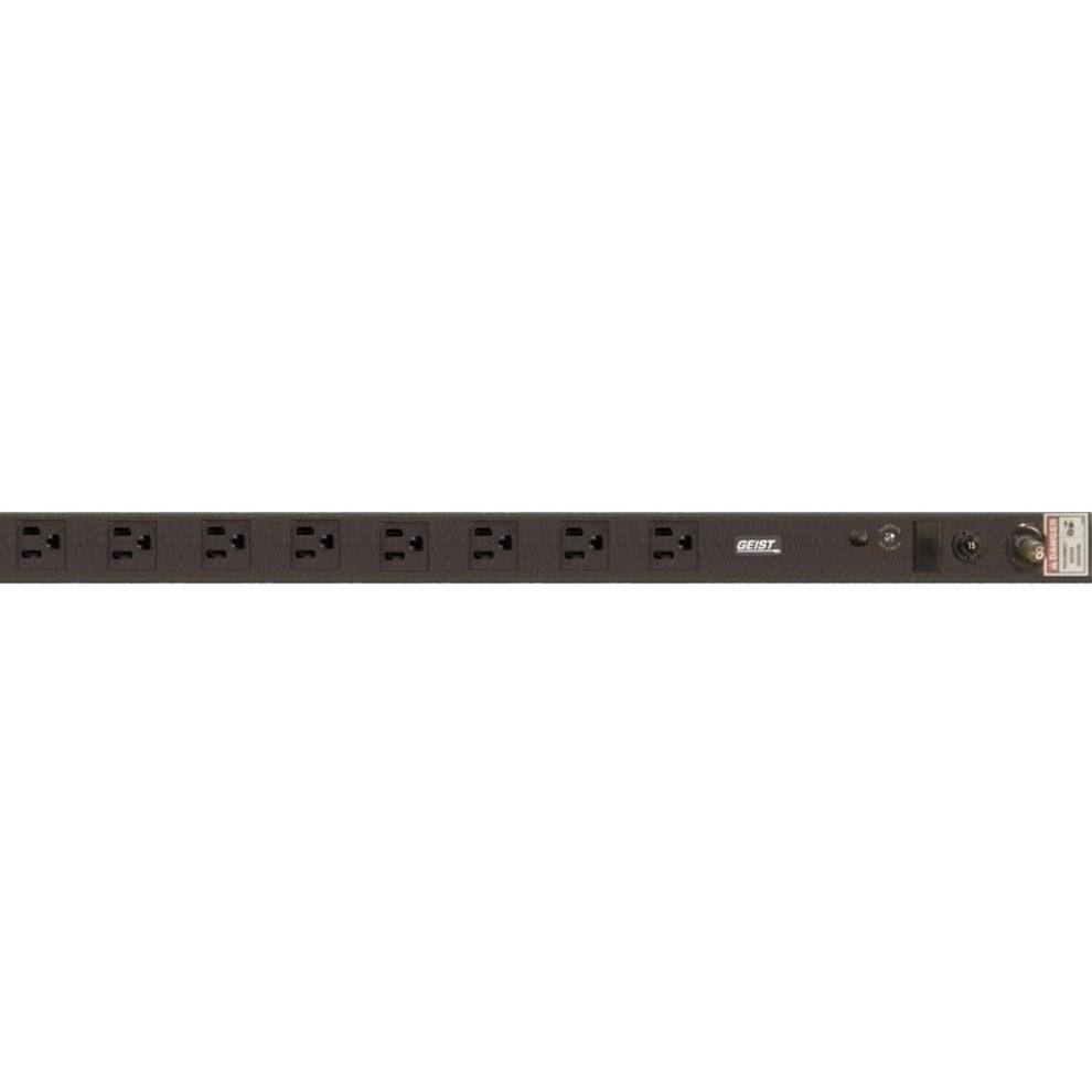 Vertiv Geist NSVKN080-101S15 8-Outlets PDU - Basic - NEMA 5-15P - 8 x NEMA 5-15R - 120 V AC - 0U - Vertical - Rack-mountable - 13463