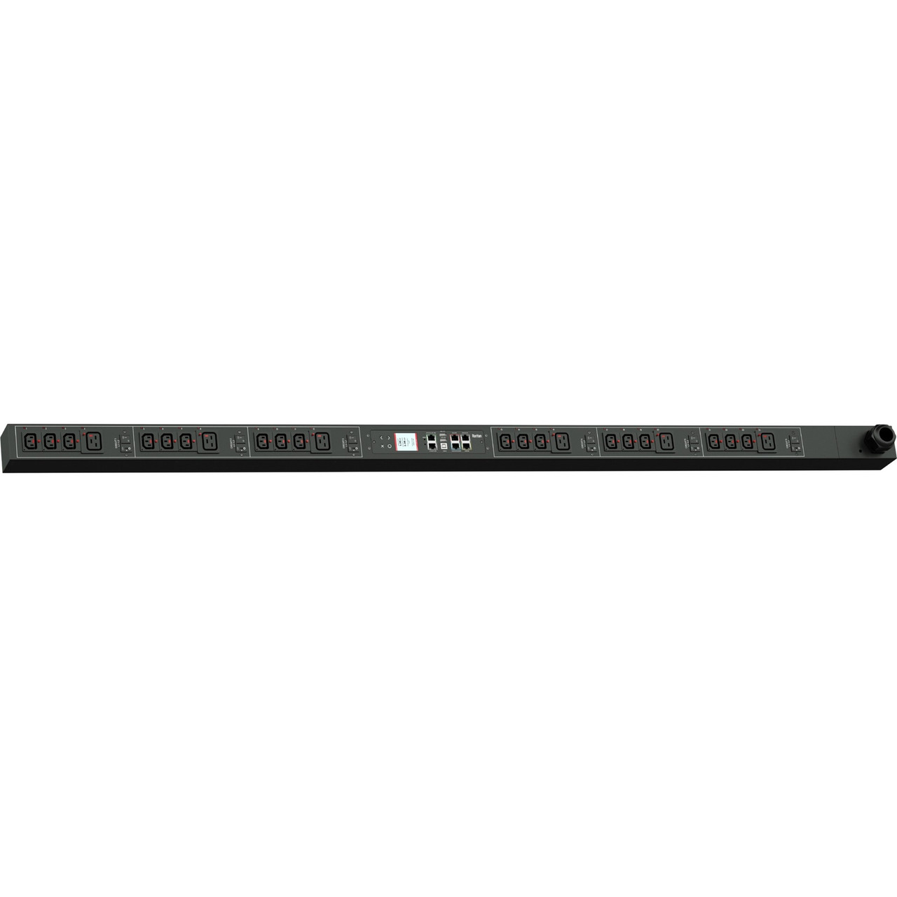 Raritan PX3 24-Outlets PDU - Monitored - CS8365C (3P4W) - 18 x IEC 60320 C13, 6 x IEC 60320 C19 - 208 V AC - Network (RJ-45) - 0U - Vertical - Rack-mountable PX3-5537-E2N3V2