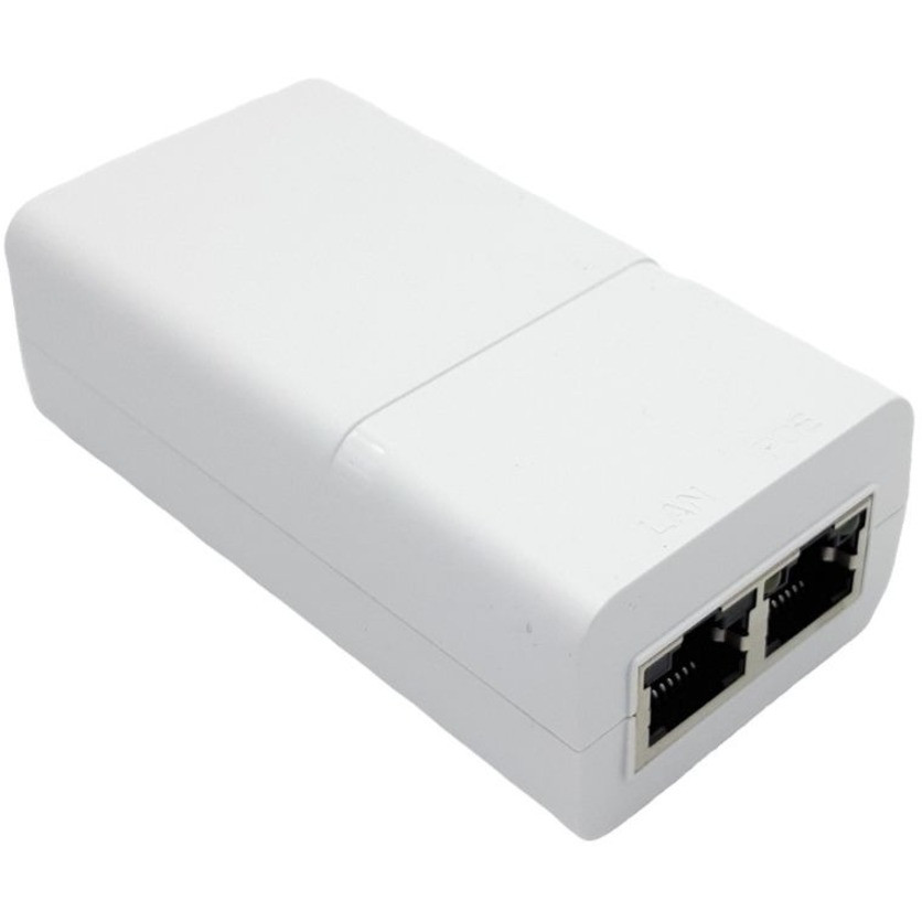 Visiontek PoE Injector - Integrated Single Port Gigabit Mode B PoE Injector With 48 Volt 15 Watt Output - 120 V AC, 230 V AC Input - 48 V Output - 600010