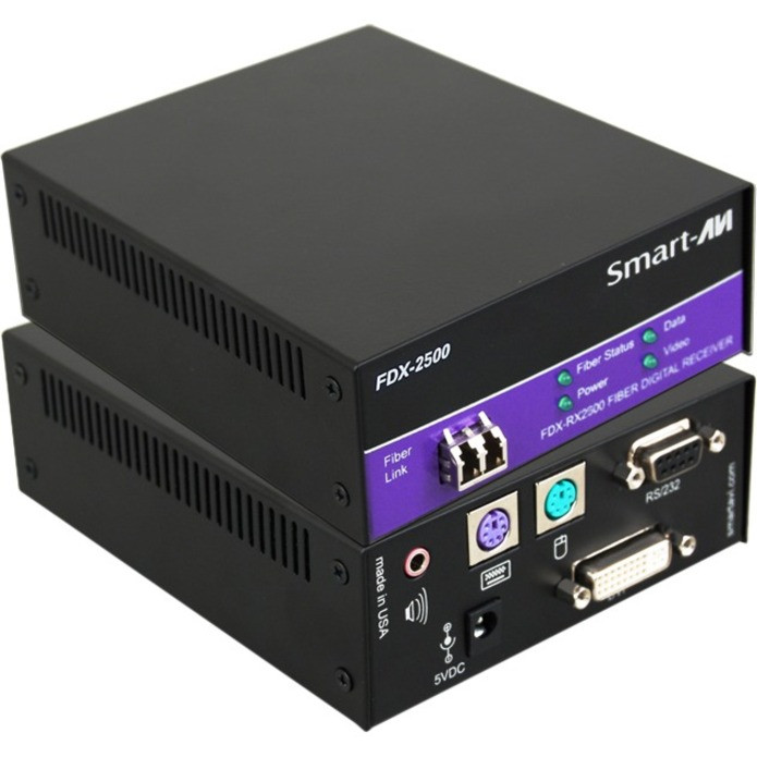 Smartavi FDX-TX2500S KVM Extender - 1 Computer(s) - 49212.60 ft Range - WUXGA - 1920 x 1200 Maximum Video Resolution - 2 x PS/2 Port - 1 x DVI - FDX-TX2500S