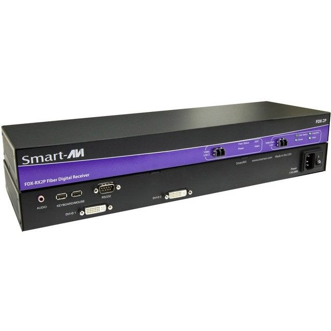 Smartavi FDX-M2US KVM Console/Extender - 1 Computer(s) - 1 Remote User(s) - 1400 ft Range - WUXGA - 1920 x 1200 Maximum Video Resolution - 3 x USB - 4 x DVI - Rack-mountable - FDX-M2US