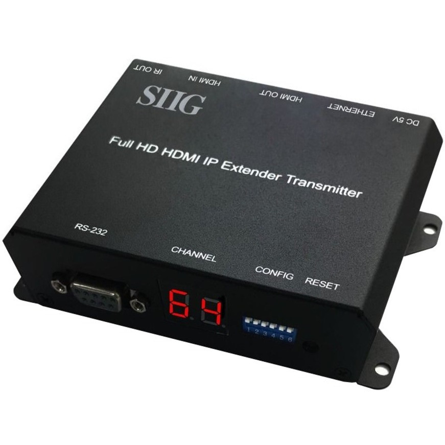 SIIG Full HD HDMI Extender over IP with PoE, RS-232 & IR - Transmitter - Over CAT5e/6 up to 100 Meters - CE-H26411-S1
