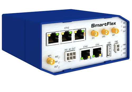 Advantech B+B SmartWorx SmartFlex SR305 Wi-Fi 4 IEEE 802.11a/b/g/n Cellular Modem/Wireless Router - 4G - LTE - 2.40 GHz ISM Band - 5 GHz UNII Band - 2 x Network Port - USB - PoE Ports - Fast Ethernet - SR30518110