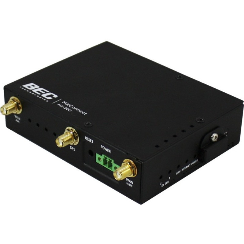 BEC Advanced Industrial 4G / LTE Router. The BEC MX-200Ae Advanced Industrial 4G/LTE Router is a high performance fixed wireless platform enabling real-time 4G Cellular data connectivity - MX-200AE