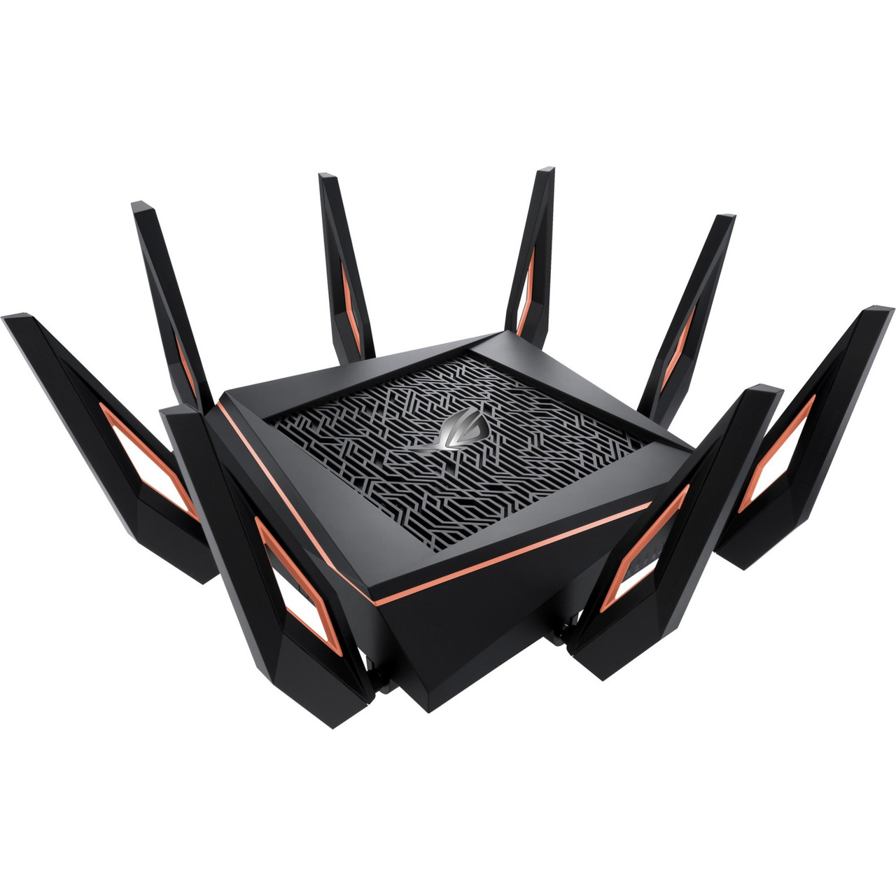 Asus ROG Rapture GT-AX11000 Wi-Fi 6 IEEE 802.11ax Ethernet Wireless Router - 2.40 GHz ISM Band - 5 GHz UNII Band - 1.34 GB/s Wireless Speed - 5 x Network Port - 1 x Broadband Port - USB - 2.5 Gigabit Ethernet - GT-AX11000 Asus ROG Rapture GT-AX11000 Wi-Fi 6 IEEE 802.11ax Ethernet Wireless Router - 2.40 GHz ISM Band - 5 GHz UNII Band - 1.34 GB/s Wireless Speed - 5 x Network Port - 1 x Broadband Port - USB - 2.5 Gigabit Ethernet - GT-AX11000