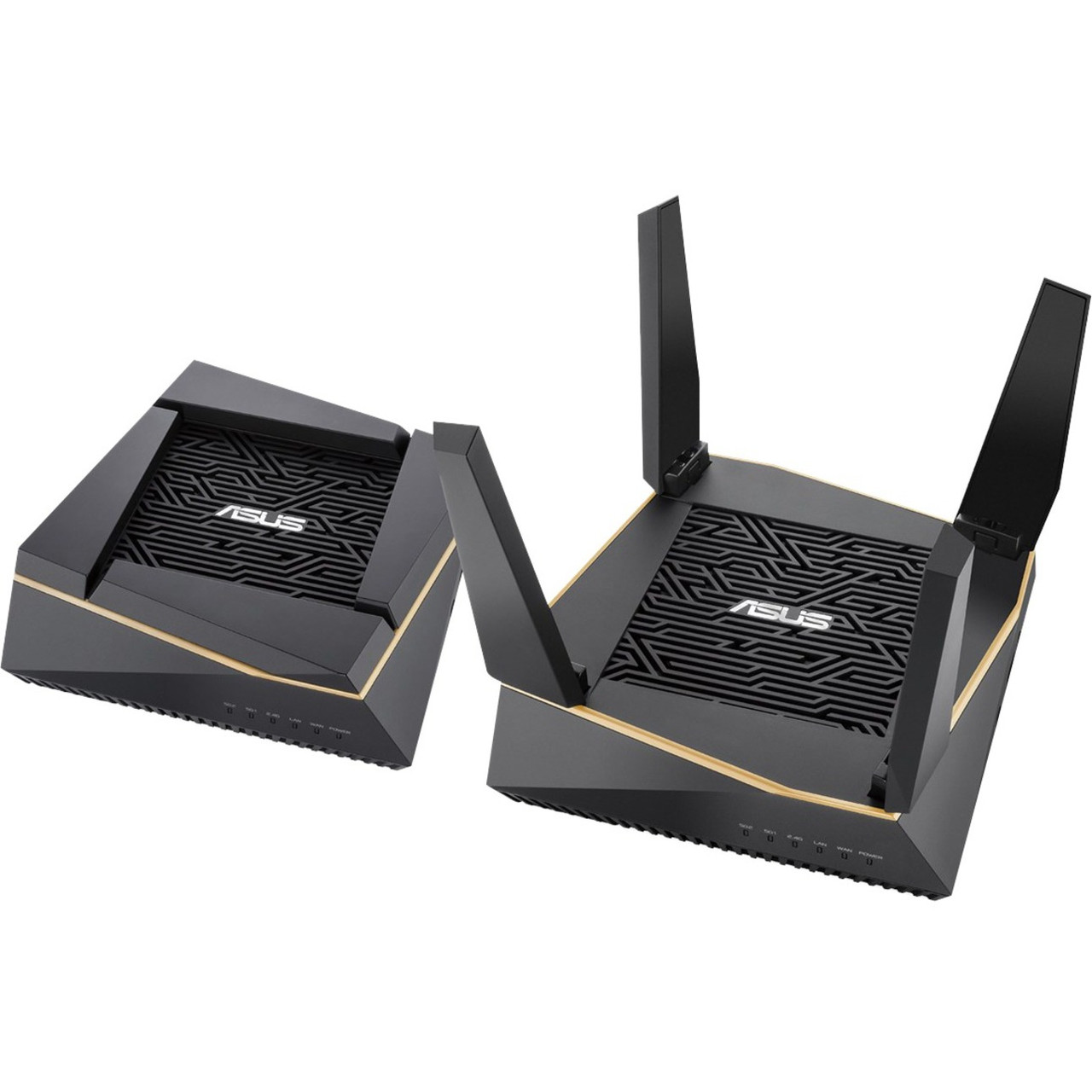 Asus AiMesh RT-AX92U(2-PK) Wi-Fi 6 IEEE 802.11ax Ethernet Wireless Router - 2.40 GHz ISM Band - 5 GHz UNII Band(2 x Internal) - 758.88 MB/s Wireless Speed - 4 x Network Port - 1 x Broadband Port - RT-AX92U 2PACK