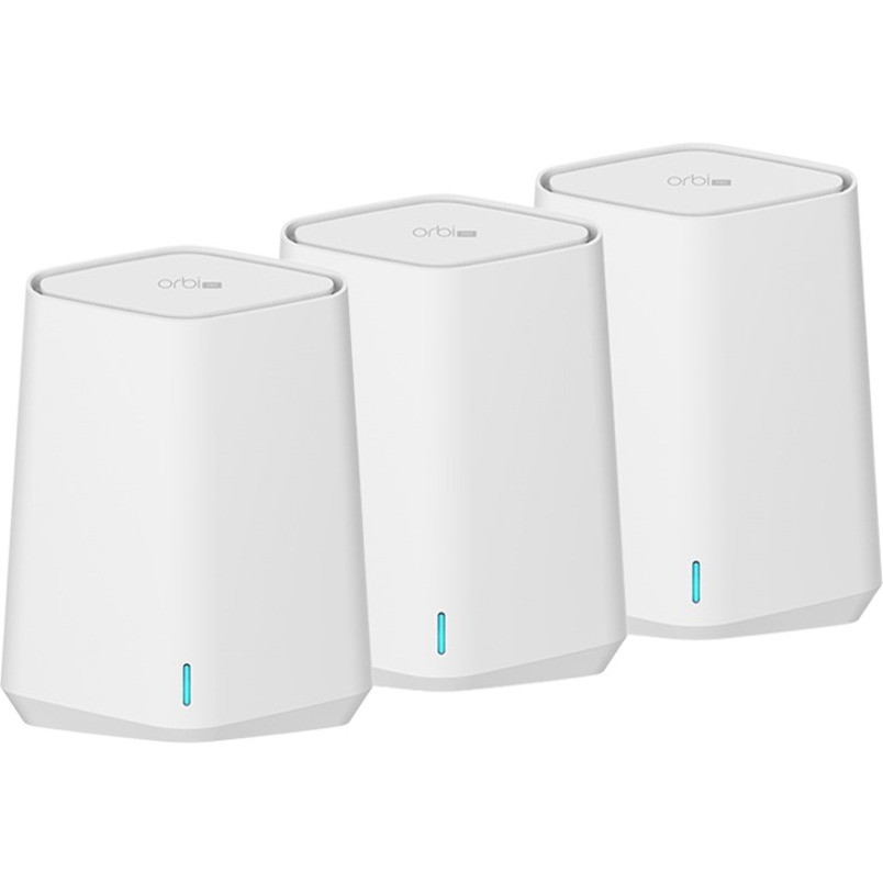 Netgear Orbi Pro Sxk30B3 Wi-Fi 6 Ieee 802.11Ax Ethernet Wireless Router - 2.40 Ghz Ism Band - 5 Ghz Unii Band - 2 X Antenna(2 X Internal) - 225 Mb/S Wireless Speed - 1 X Network Port - 3 X Broadband Port - Sxk30B3-100Nas